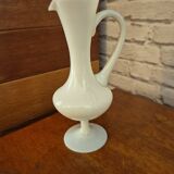 Vintage white opaline amphora vase