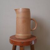 Pitcher vase with handle vintage sandstone pottery handmade ceramic artisanal Scandinavian country decoration