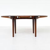 Dyrlund Lotus Flip Flap dining table in rosewood Denmark 1960