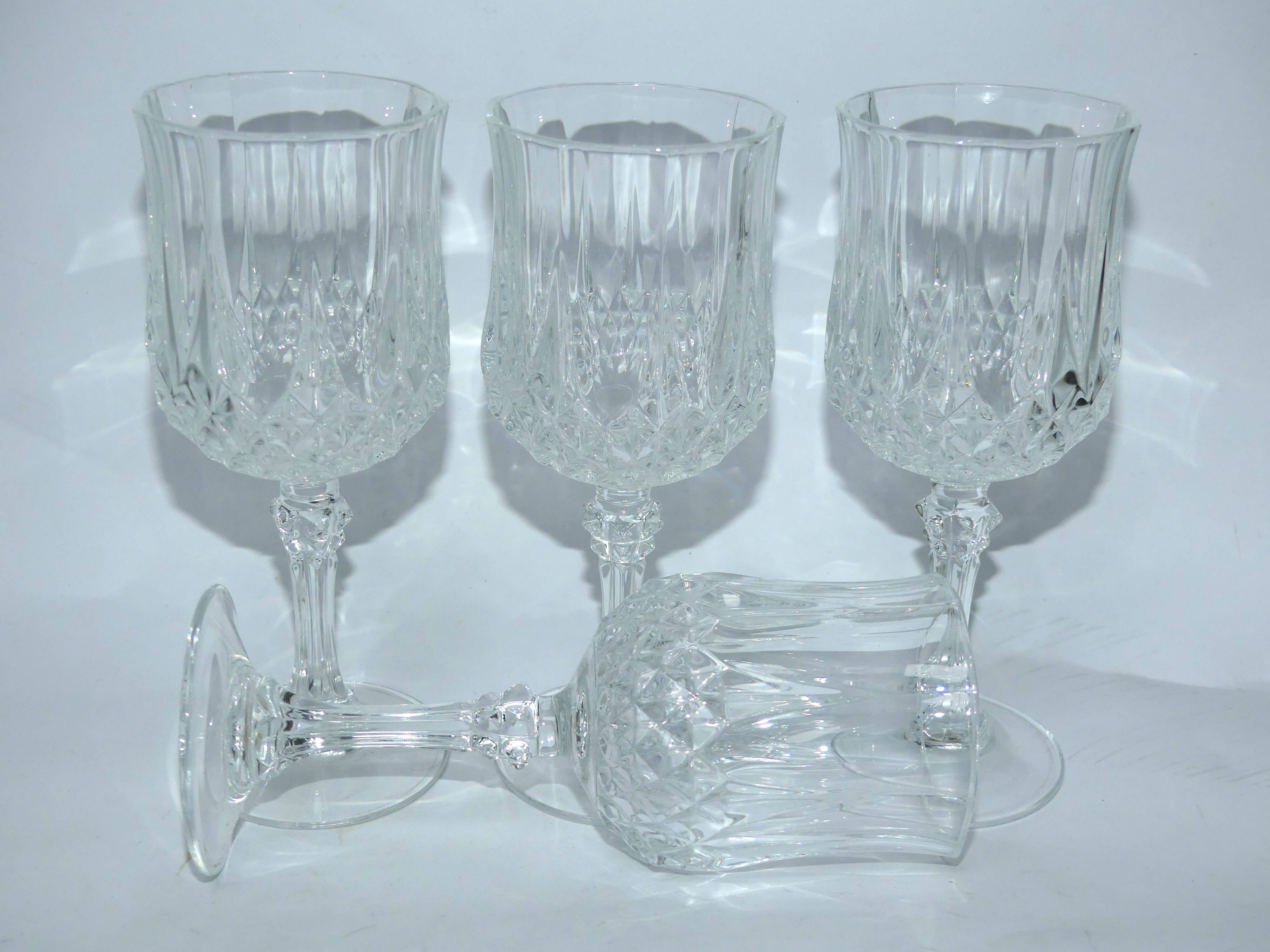 4 verres Longchamp Cristal d’Arques