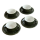 4 tasses à café bistrot vintage avec soucoupes