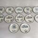 Table service 12 old plates Terre de Fer Rocaille , Faience Pexonne