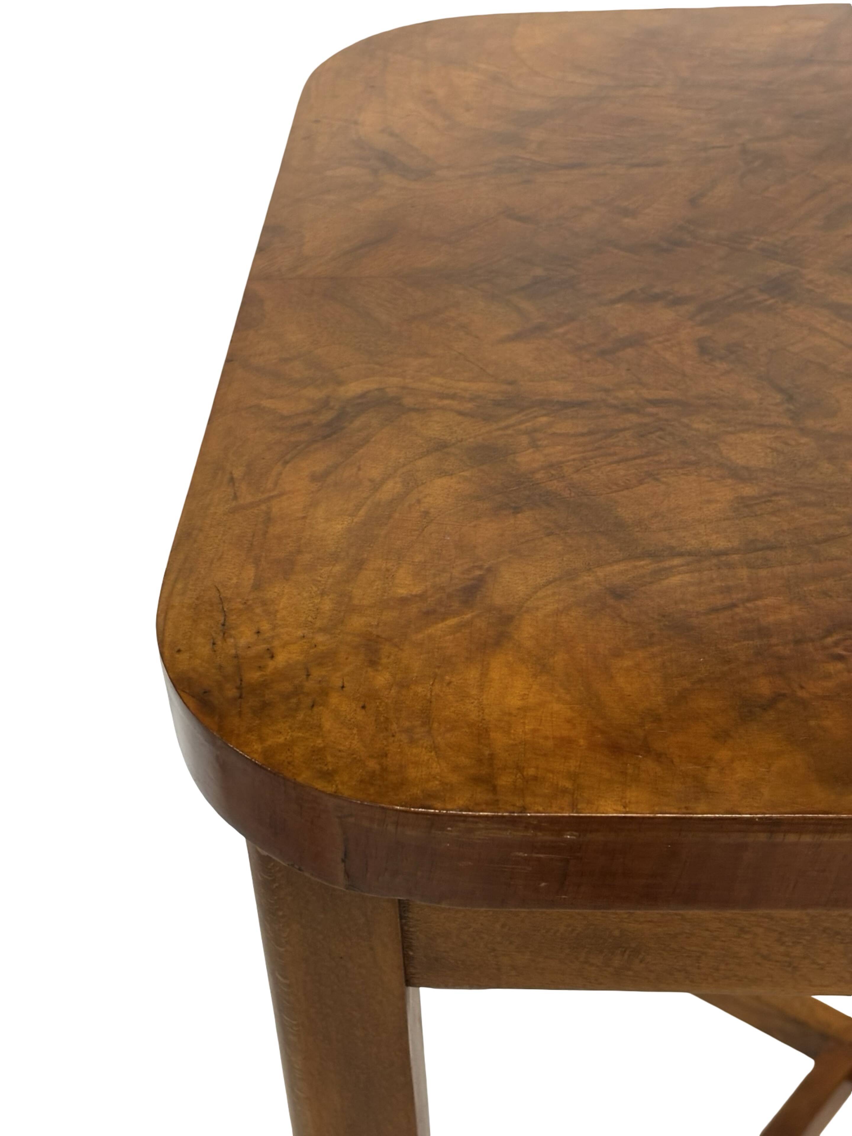 Art Deco side table walnut wood design 30's