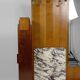 Large Art Deco wardrobe in oak, marble and mahogany, circa 1925