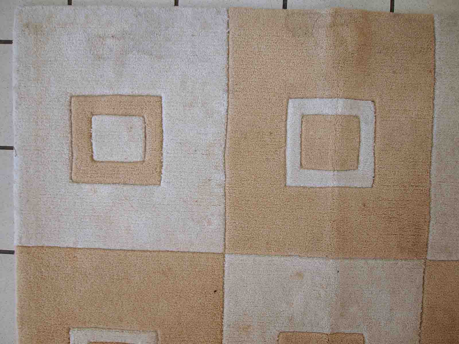 Vintage chinese modern handmade carpet 120cm x 180cm 1980s, 1c517