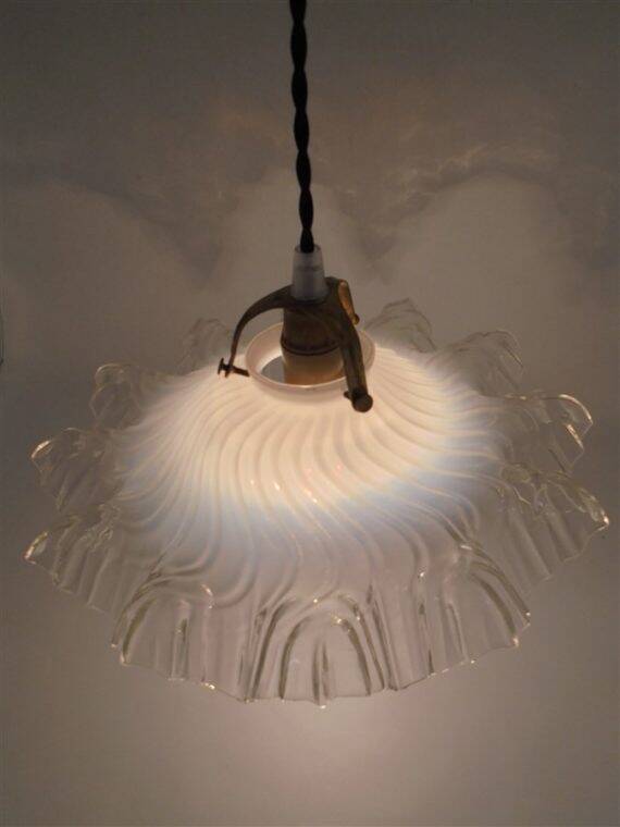 Opaline glass pendant light