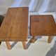 Set 2 small nesting tables plant stand wood