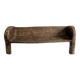 Traditional monoxyle bench in solid Indian wood.