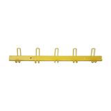 Yellow metal wall coat holder