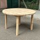 Table de repas ronde, ovale extensible scandinave en sapin poncé