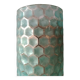 Cylindrical vase frosted honeycomb glass