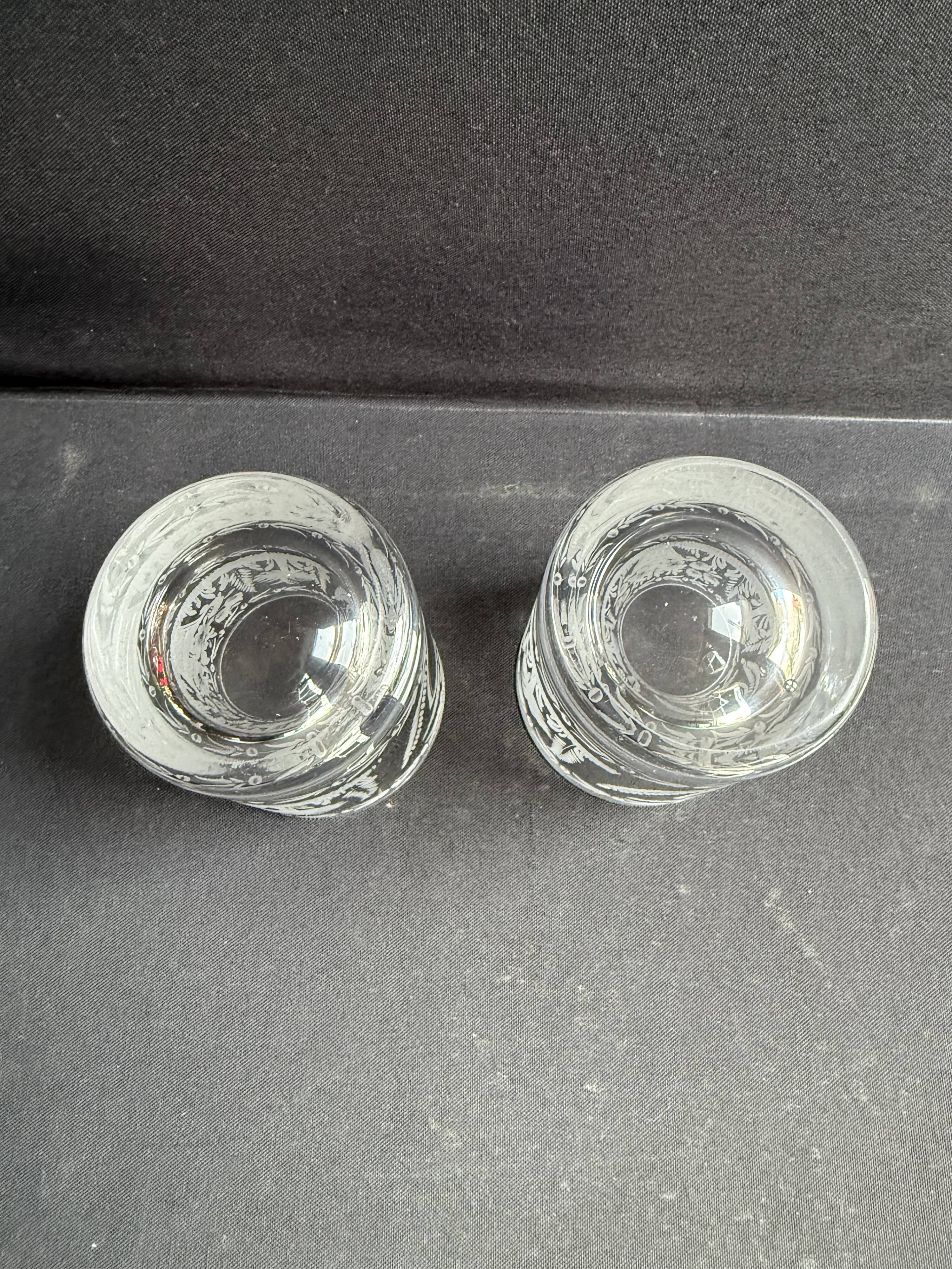 2 Whiskey Glasses – Engraved Crystal