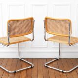 2 Cesca B32 Breuer Chairs Made in Italy - Canework of the seats redone