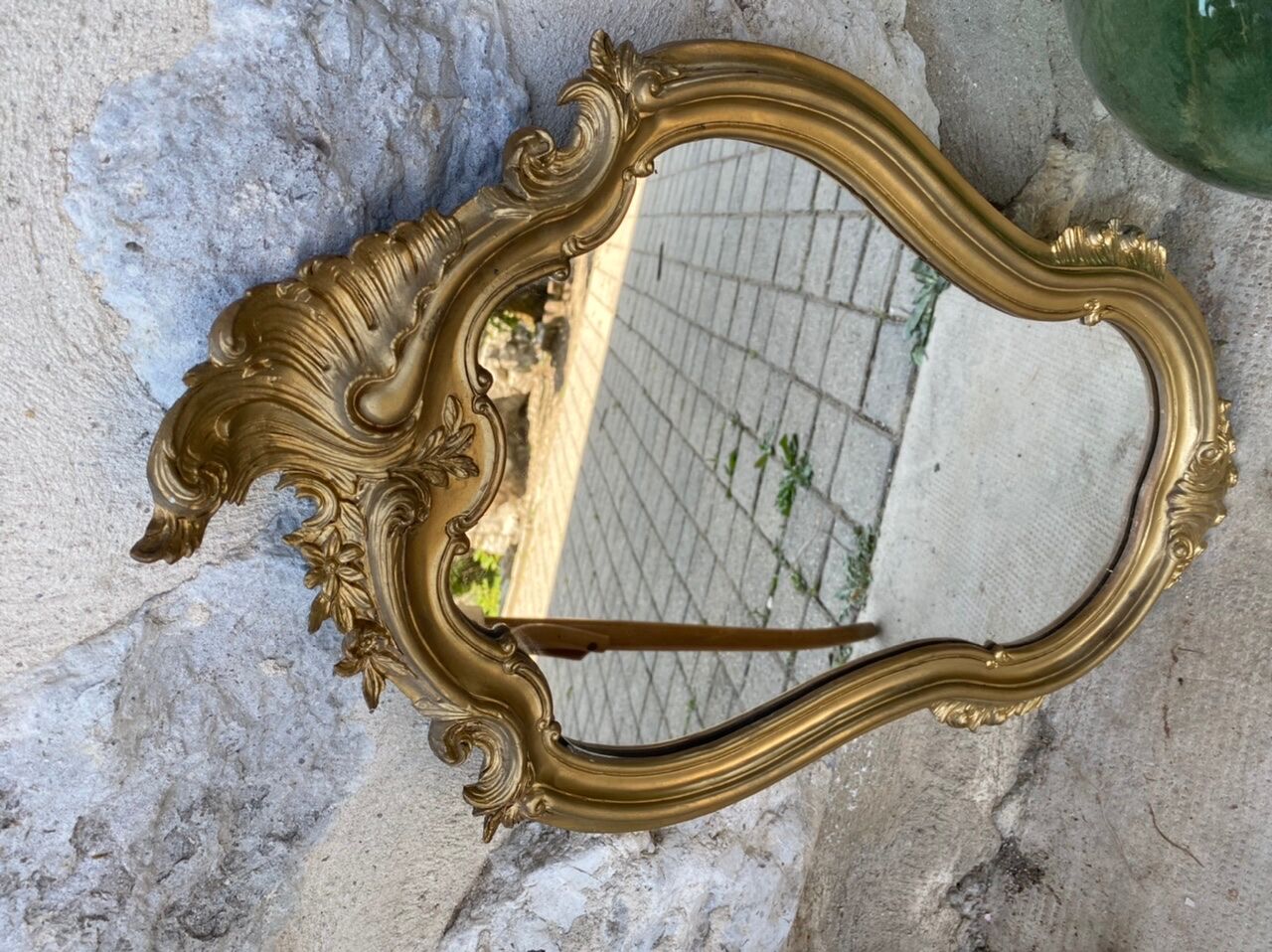 Golden baroque mirror