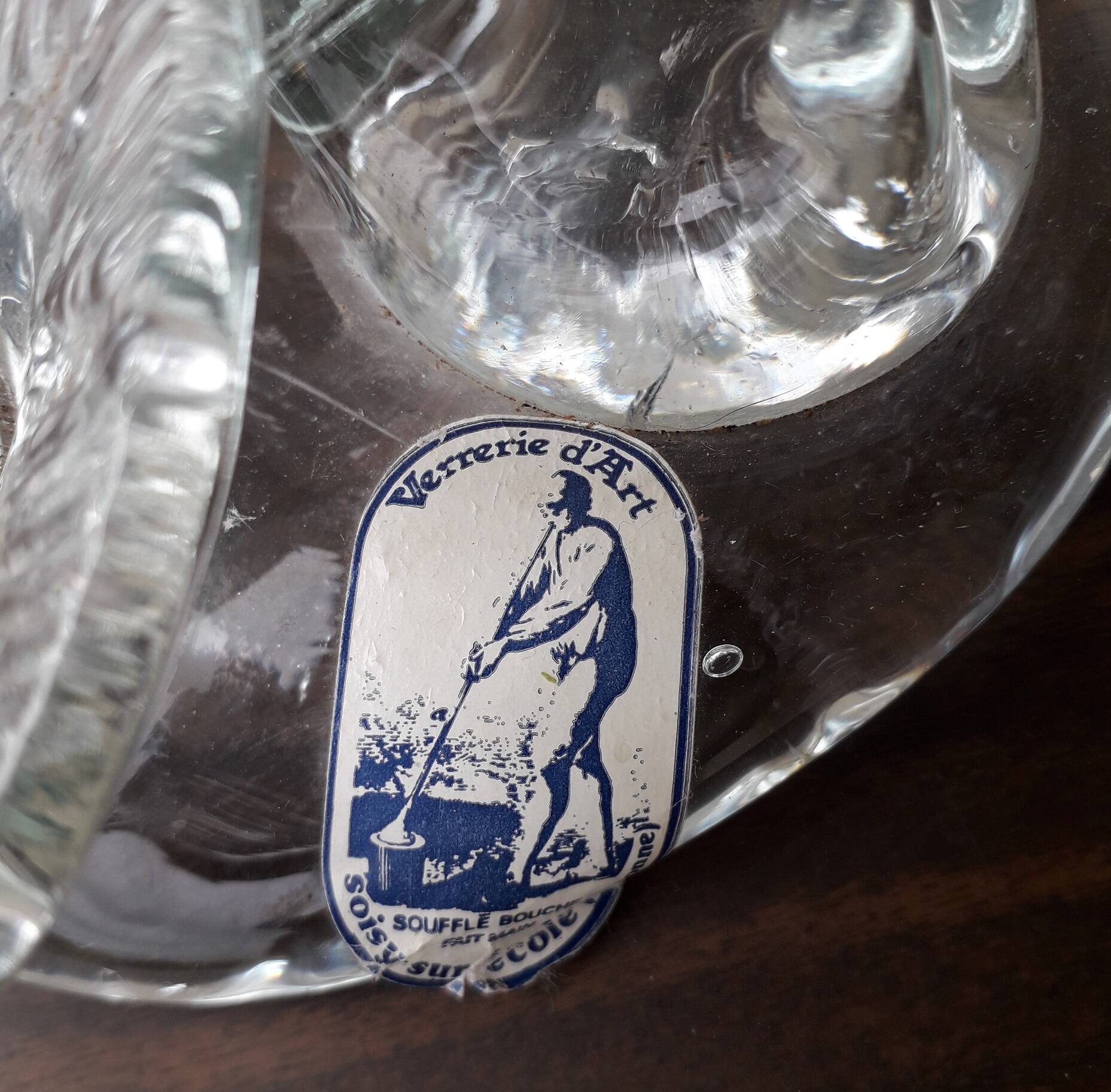 Blown glass salt cellar