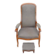 Voltaire armchair and footrest