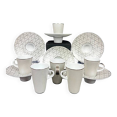 Suite de 6 tasses à café Raynaud modèle Silver, tasses trembleuses