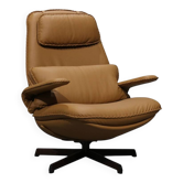 Fauteuil Madsen & Schubell MS86 en cuir du milieu du siècle
