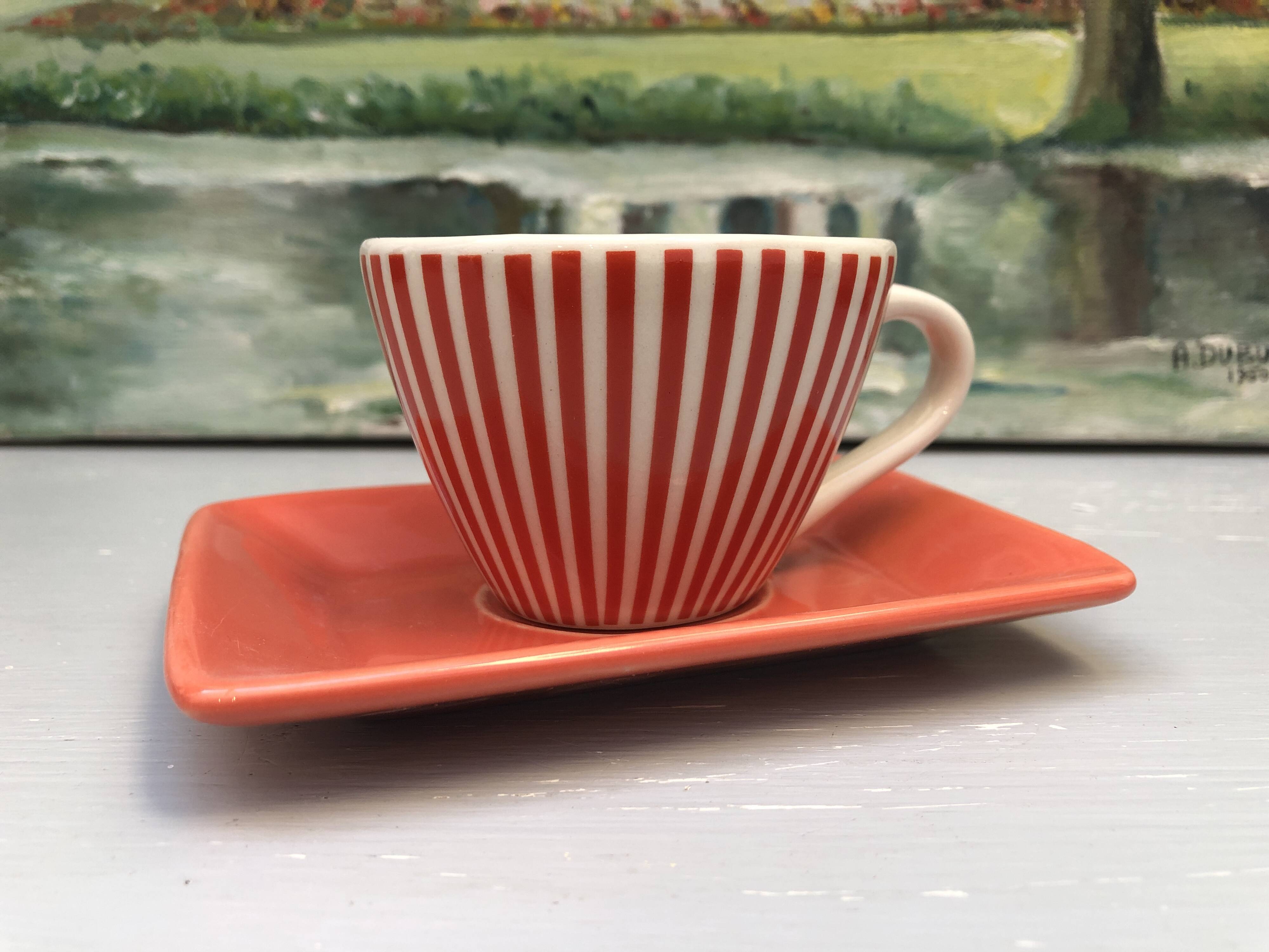 4 vintage ceramic coffee mugs edited by lbvyr circa