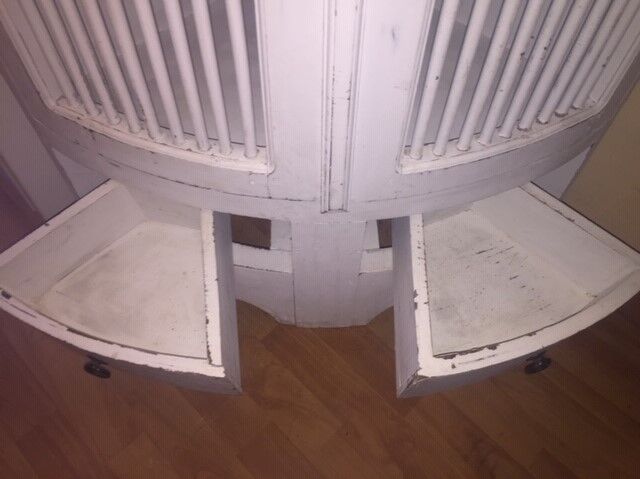 Ceruse white corner furniture