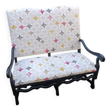 Two-seater canapé Louis XIII – Napoleonic III era – sheep bone