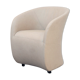 Fauteuil Zanotta Calla en cuir beige