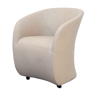 Zanotta Calla armchair in beige leather