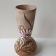 Ceramic vase with flower and wheat ears signed Fonck and Matéo (Vallauris) 1970s