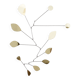 Large brass petal mobile