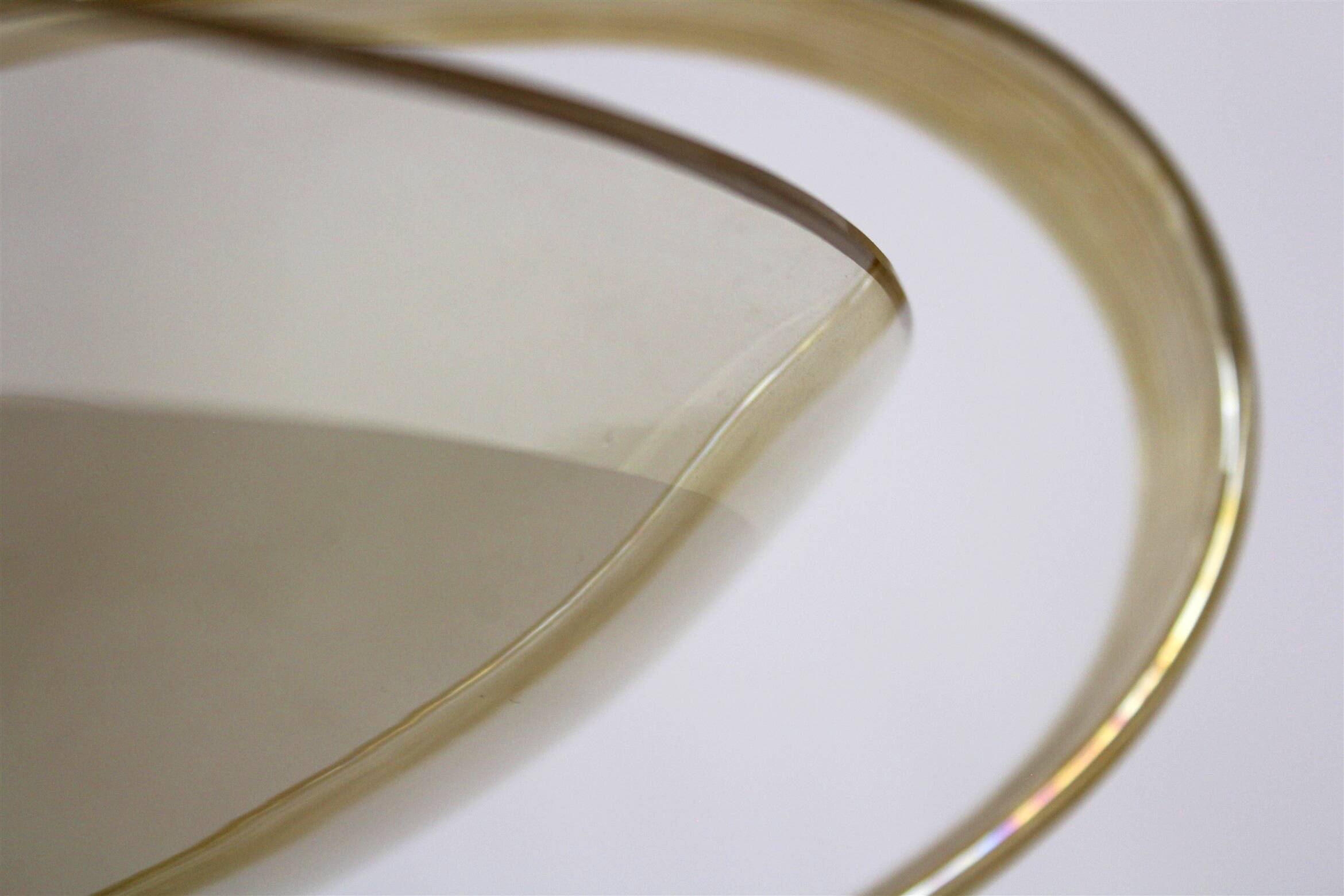 Tall art deco curved glass ceiling light from esc zukov, 1940s