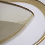 Tall art deco curved glass ceiling light from esc zukov, 1940s