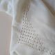 Antique white cotton tablecloth