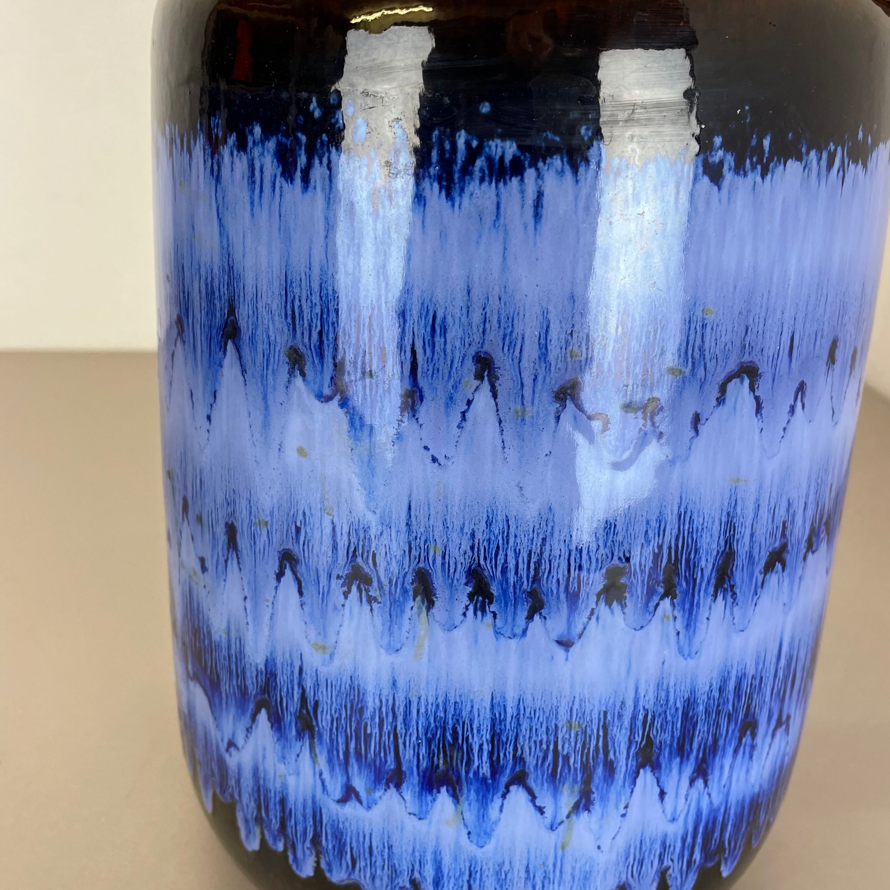 Large Pottery Fat Lava Multi-Color Floor Vase 408-40 Made by Scheurich, 1970s