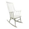 Rocking-chair Lena Larsson 1960 blanc restauré