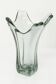 Transparent green Murano glass vase 1960