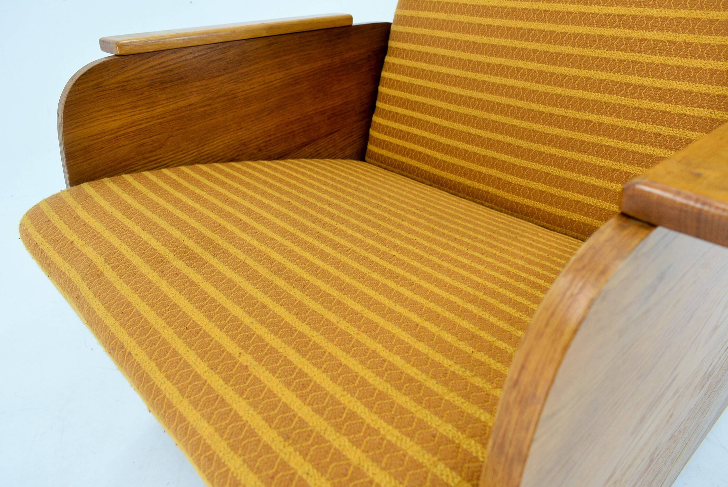 1960s Armchair Convertible to Daybed, Czechoslovakia