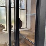 Napoleon 3 walnut window glass cabinet