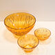 Service fleur en verre ambré 16 pièces