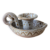 Ceramic candle holder signed Jean Austruy