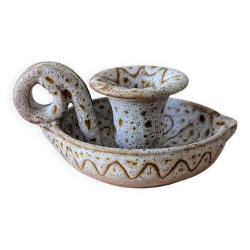 Ceramic candle holder signed Jean Austruy