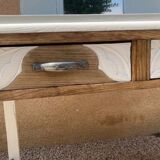 Art deco dressing table restyled in white and wood