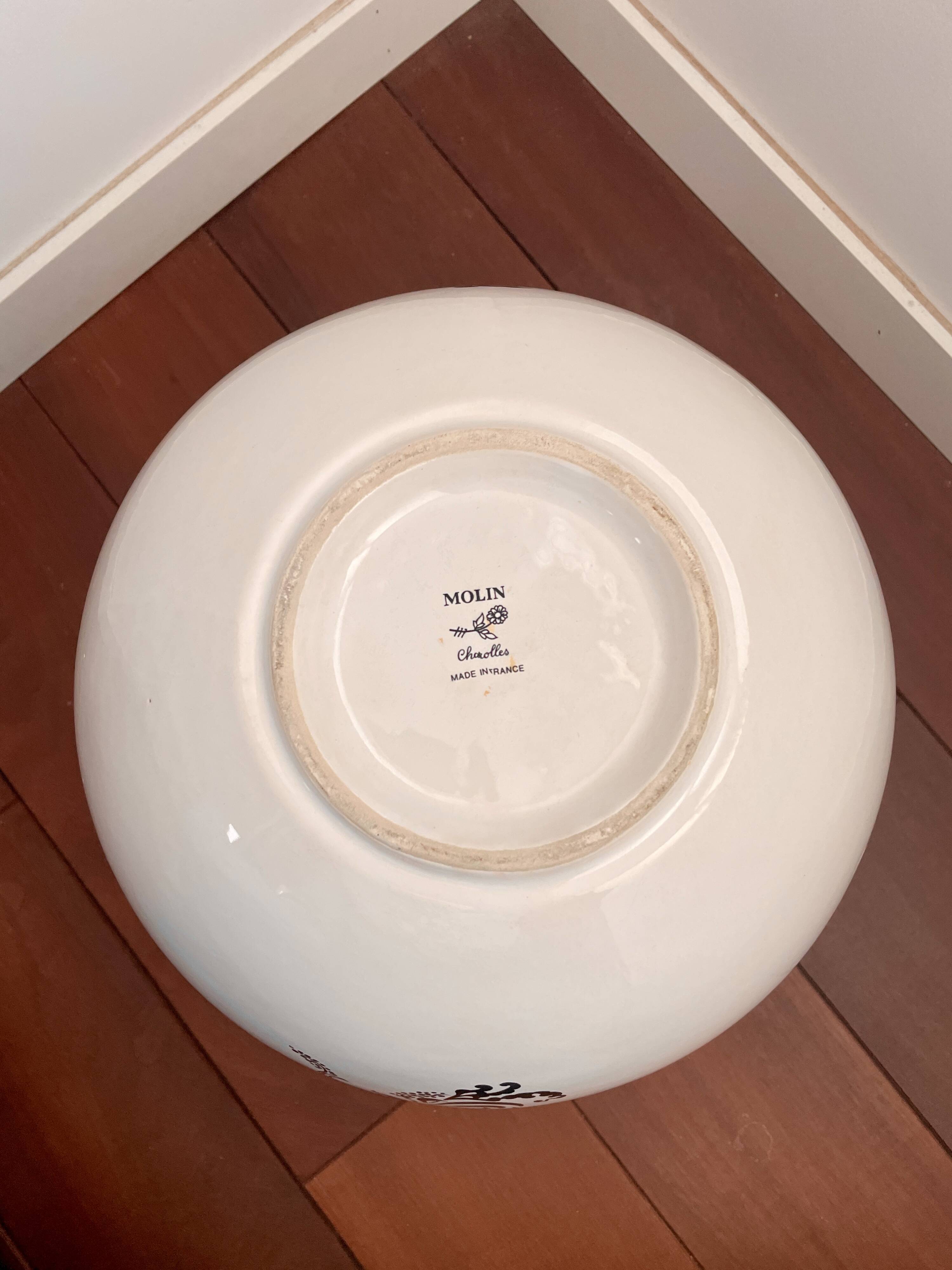 Vintage Molin Charolles Ball Vase 28 cm