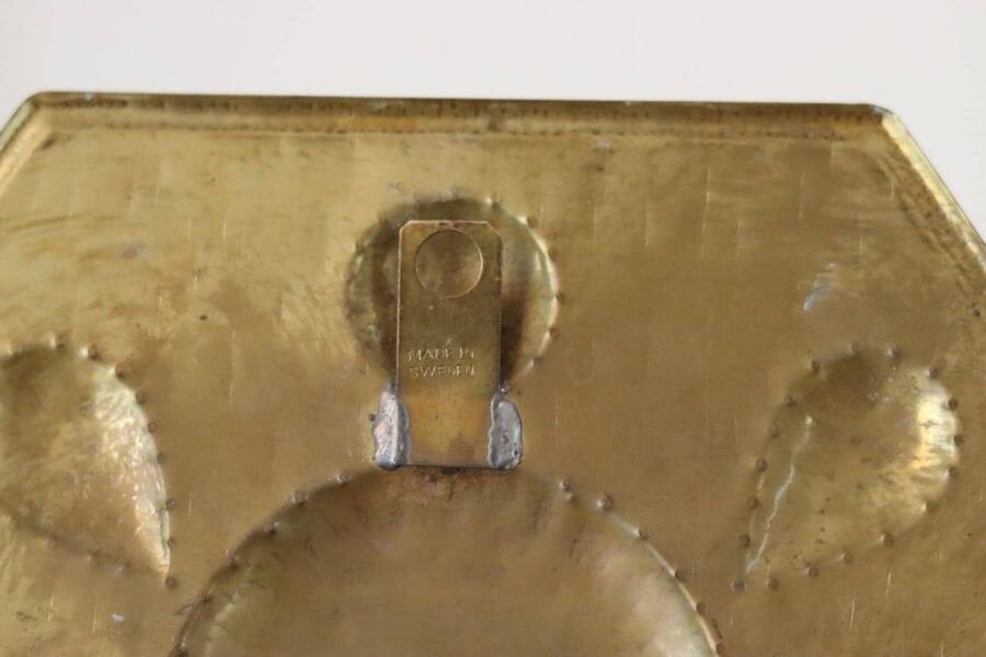 Pair of mid-century brass Swedish sconces