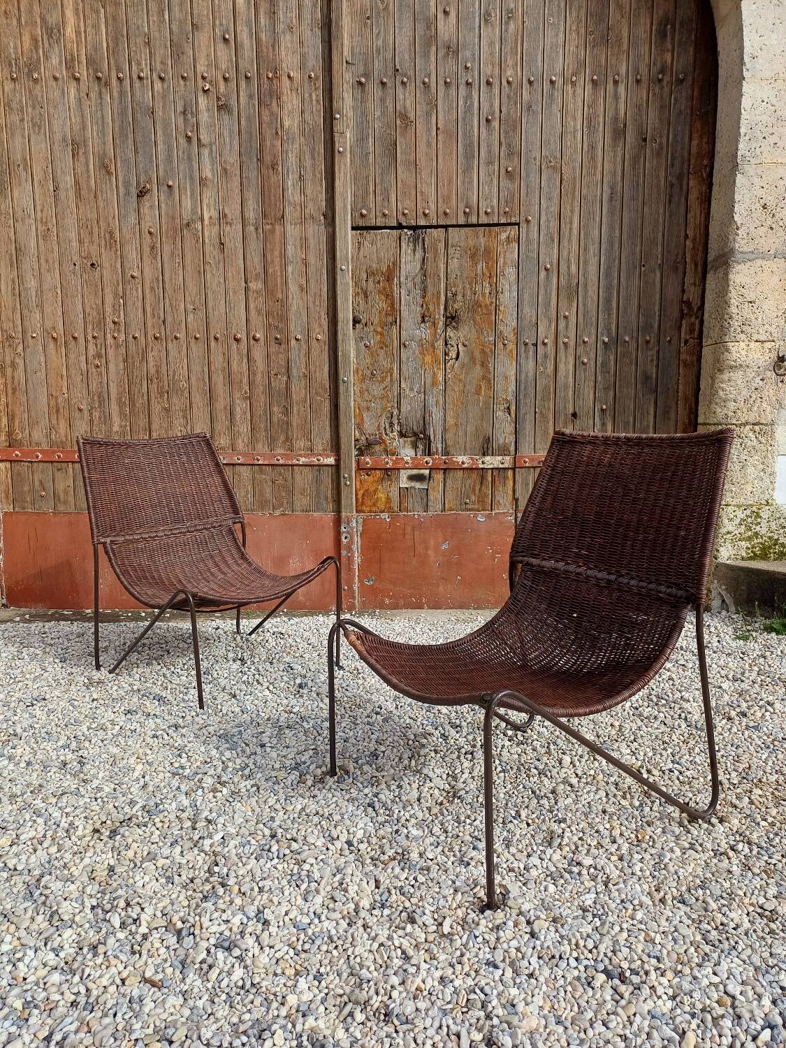 Frederick Weinberg Wicker Armchairs