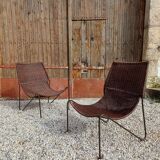 Fauteuils en osier Frederick Weinberg