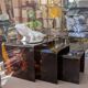 Tortoiseshell plexiglass nesting coffee tables