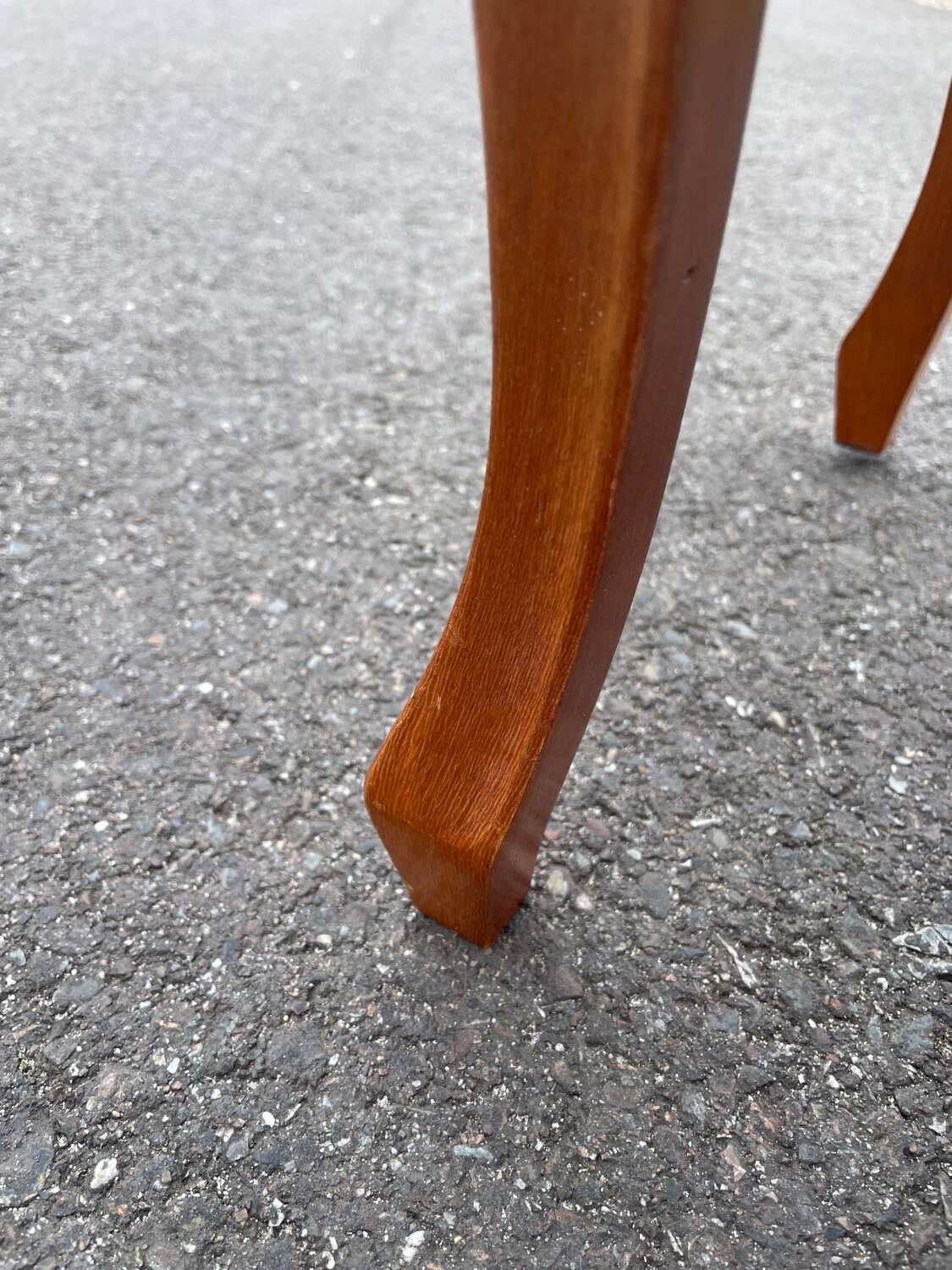 Louis XV style wooden and velvet footrest