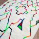 Handmade Berber wool rug: Moroccan Azilal style, colorful patterns