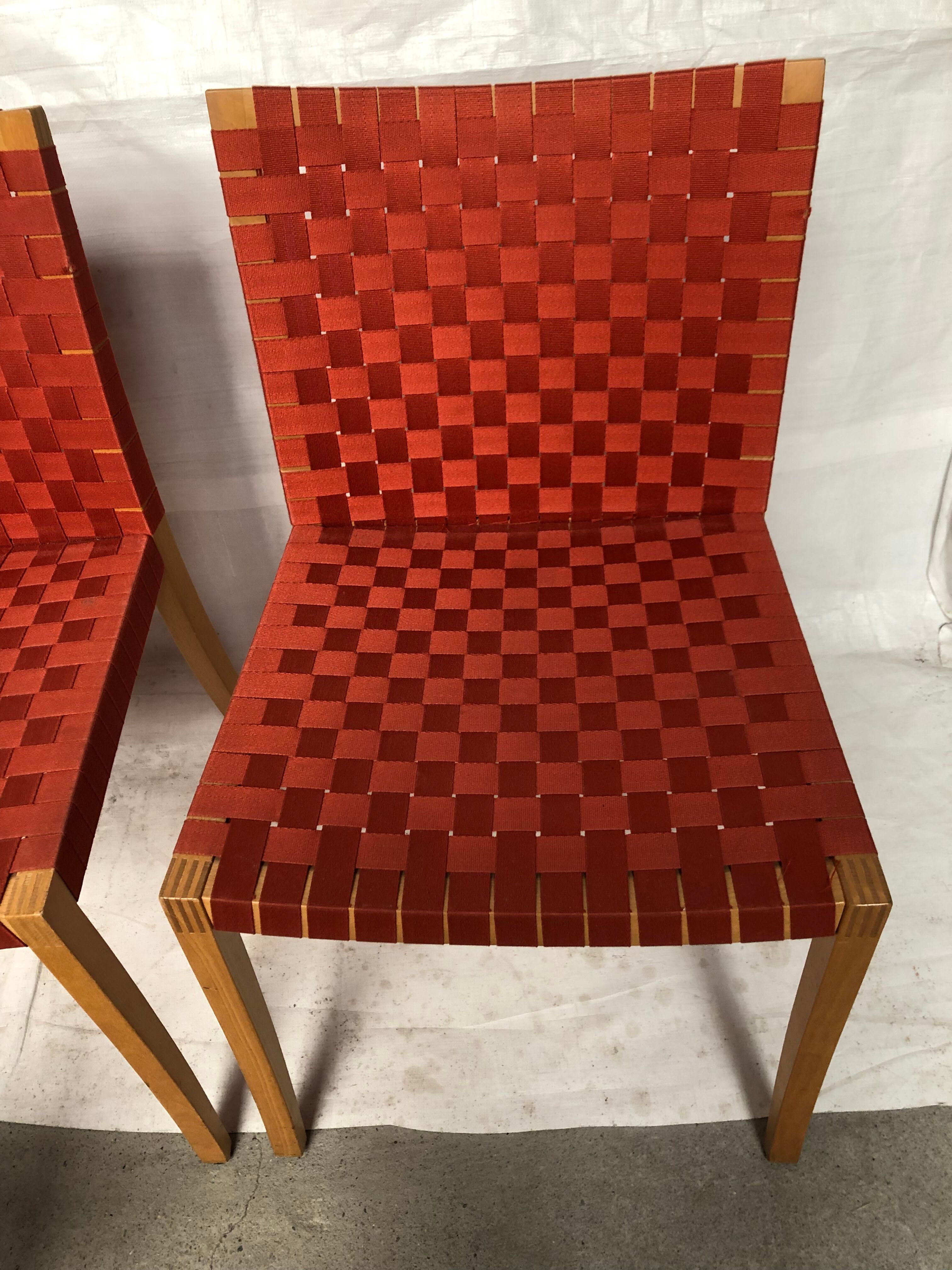 Peter Maly's 737 red chairs for vintage Thonet