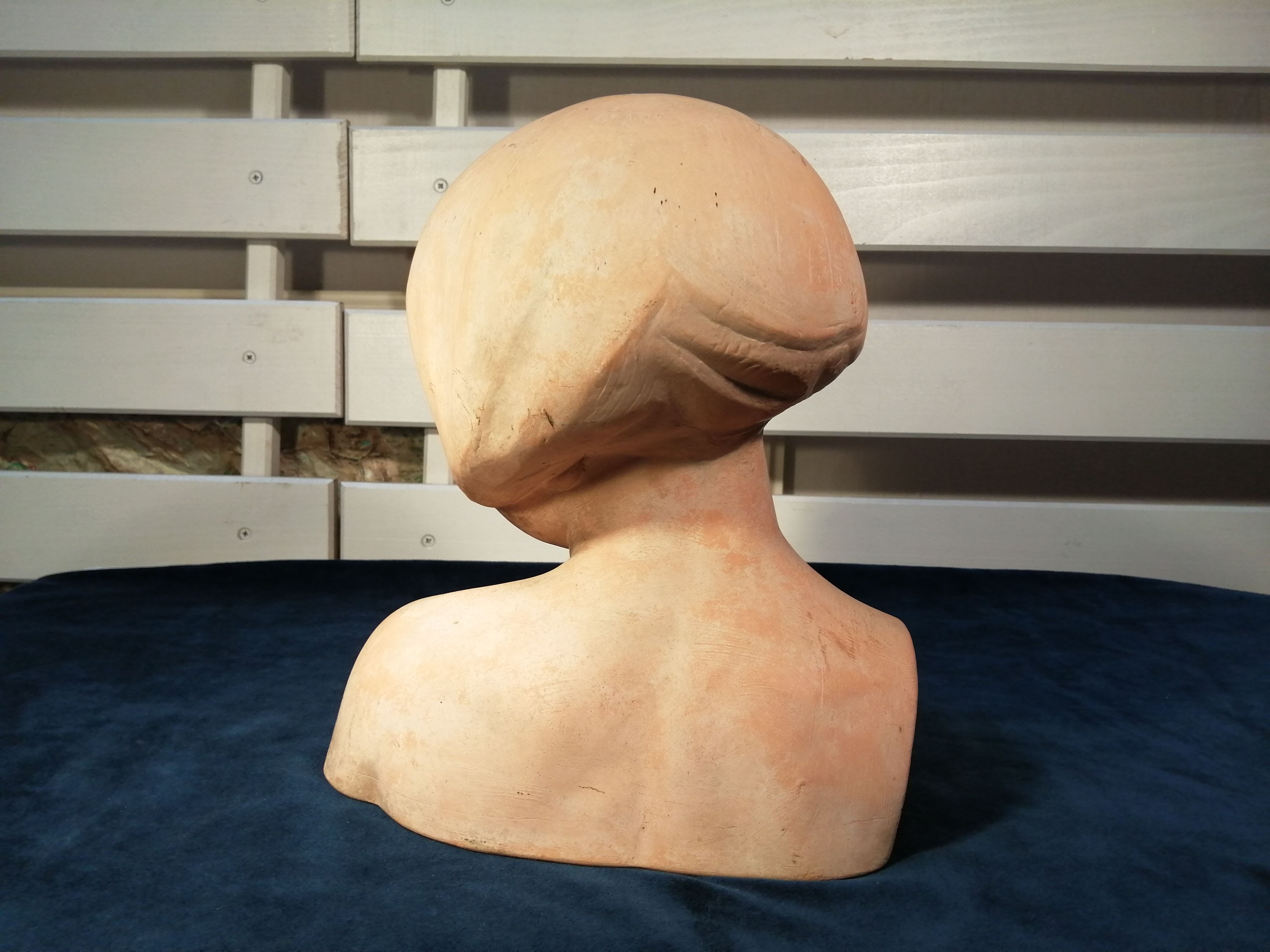 Grandmother girl in terracotta
